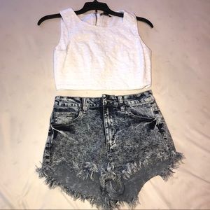 Simple white crop top